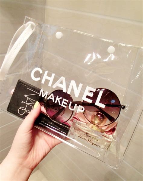 chanel pvc makeup bag